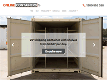 Tablet Screenshot of onlinecontainers.com.au